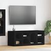 vidaXL TV-skap Svart 100 x 35 x 40 cm Konstruert tre