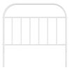 vidaXL Sengegavl i metall hvit 107 cm