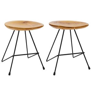 vidaXL Krakker 2 stk heltre teak