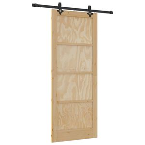 vidaXL Skyved&oslash;r ORKDAL 86 x 211 cm Heltre furu Naturlig