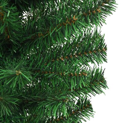 vidaXL Opp-ned kunstig juletre med stativ grønt 120 cm