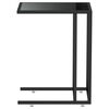 vidaXL Sidebord for PC svart 50x35x65 cm herdet glass