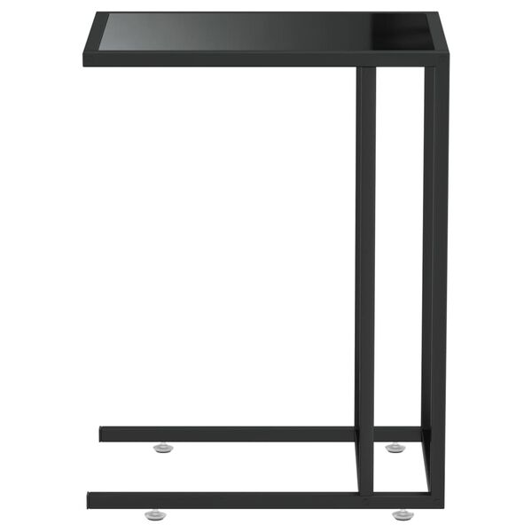 vidaXL Sidebord for PC svart 50x35x65 cm herdet glass