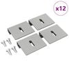 vidaXL Speilhenger Brakett 12 pcs Nikkel 35 x 30 x 8,3 mm St&aring;l