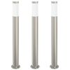 vidaXL Pullertlamper 3 stk 80 cm rustfritt st&aring;l IP44