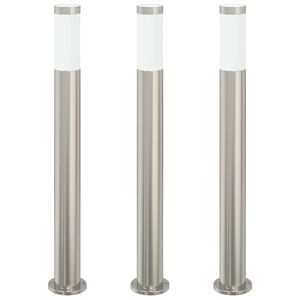 vidaXL Pullertlamper 3 stk 80 cm rustfritt st&aring;l IP44