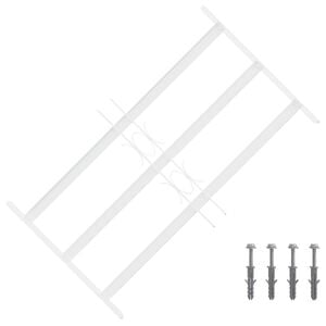vidaXL Sikkerhetsgitter for vinduer med 3 tverrbjelker 3 pcs 43-74 cm
