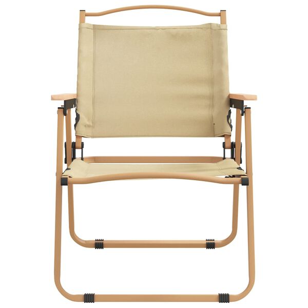 vidaXL Campingstoler 2 stk beige 54x55x78 cm oxfordstoff