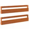 vidaXL Veggmonterte skohyller 2stk voksbrun 110x8,5x23,5cm heltre furu