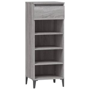 vidaXL Skohylle gr&aring; sonoma 40x36x105 cm konstruert tre