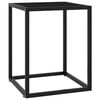 vidaXL Salongbord svart med svart glass 40x40x50 cm