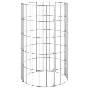 vidaXL Sirkul&aelig;r gabion stolpe galvanisert st&aring;l &Oslash;30x50 cm
