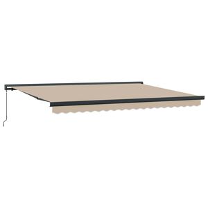 vidaXL Innvendbar Markise Beige 4 &times; 3 m L&aelig;r og aluminium
