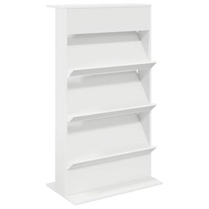 vidaXL Magasinreol Hvit 70 x 41 x 126 cm Konstruert tre
