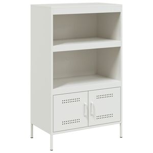 vidaXL Highboard hvit 68x39x113 cm st&aring;l