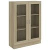 vidaXL Vitrine sonoma eik 82,5x30,5x115 cm konstruert tre