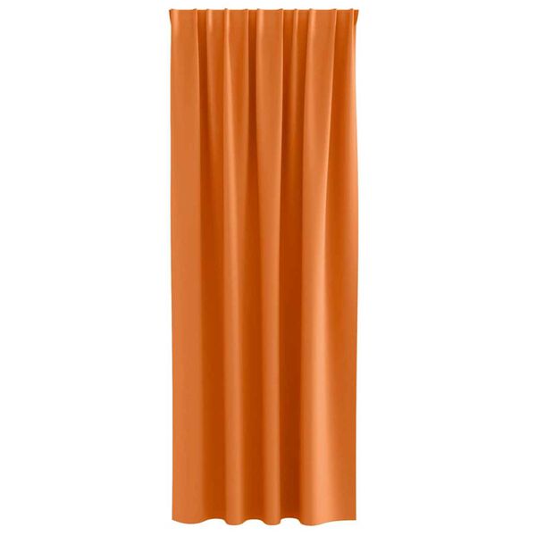 vidaXL M&oslash;rkleggende Gardiner med Ringer 2 pcs Lys Oransje 245 x 140 cm
