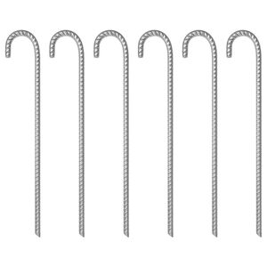 vidaXL Teltplugger 6 stk 41,5 cm &Oslash;12 mm galvanisert st&aring;l