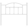 vidaXL Sengegavl i metall hvit 107 cm