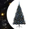 vidaXL Kunstig Forh&aring;ndsopplyst Juletre med 300 LED Svart 180 cm PVC