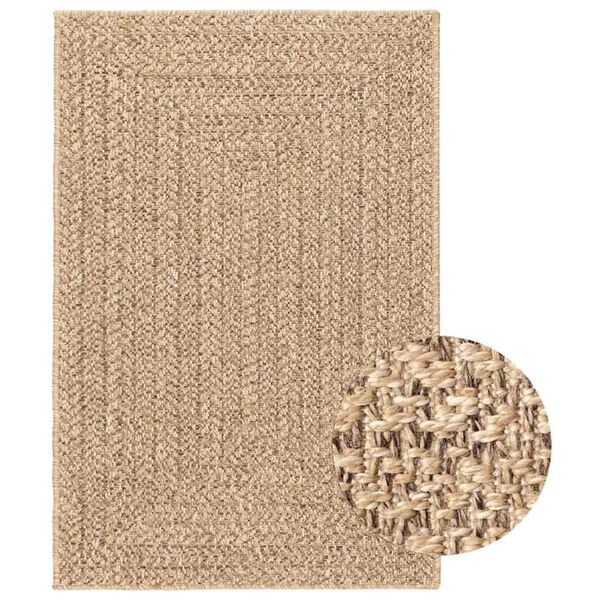 vidaXL Teppe ZIZUR beige 140x200cm jute-utseende innend&oslash;rs og utend&oslash;rs