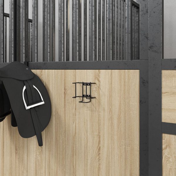 vidaXL Saltsteinholder svart st&aring;l