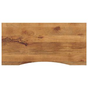 vidaXL Skrivebordsplate med kurve 110x50x2,5 cm heltre grovt mangotre