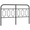 vidaXL Utskiftbar sengegavl i metall svart 150 cm
