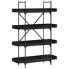 vidaXL Bokhylle 5 etasjer svart 100x33x145,5 cm konstruert tre