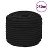vidaXL Arbeidstau svart 14 mm 250 m polyester