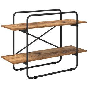 vidaXL Bokhylle 2 niv&aring;er 100 x 35 x 70 cm PB Eiketre