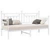 vidaXL Dagsengeramme Hvit 75 x 190 cm St&aring;l