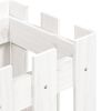 vidaXL Plantekasse med gjerdedesign hvit 30x30x30 cm heltre furu