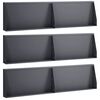 vidaXL St&oslash;ttemur 6 stk. 80 x 12 x 30 cm St&aring;l Antrasitt