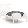 vidaXL Sengeramme hvit heltre furu 90x200 cm