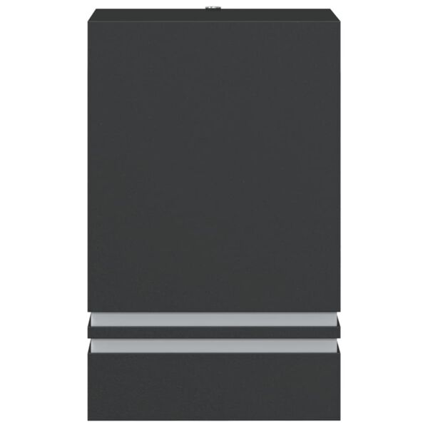 vidaXL Veggmontert utelampe svart rustfritt st&aring;l