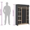 vidaXL Garderobeskap gr&aring; 110x40x170 cm stoff