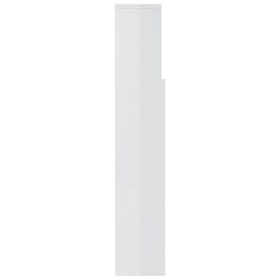 vidaXL Sengegavlskap høyglans hvit 180x19x103,5 cm