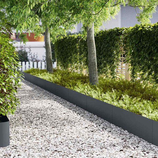 vidaXL Gjerdekant 30 pcs Antrasitt 100 x 0.05 x 20 cm Kaldvalset st&aring;l