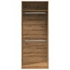 vidaXL Garderobe artisan eik 80x50x200 cm konstruert tre