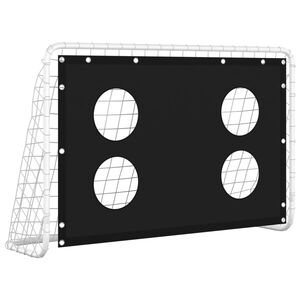 vidaXL Fotballm&aring;l treningsnett st&aring;l 184x61x122 cm