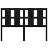 vidaXL Sengegavl svart 145,5x4x100 cm heltre furu