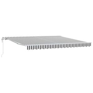 vidaXL Automatisk uttrekkbart markise antrasitt og hvit 400x300 cm