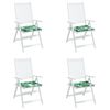 vidaXL Stolputer 4 stk bladmønster 40x40x4 cm stoff