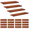 vidaXL Trappetrinn 20 stk. 90 x 30 x 2 cm Brun Massiv b&oslash;ketre