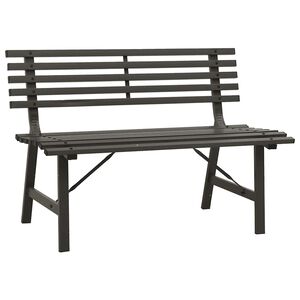 vidaXL Hagebenk 110 cm st&aring;l svart