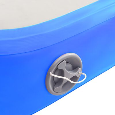 vidaXL Oppblåsbar gymnastikkmatte med pumpe 300x100x20 cm PVC blå