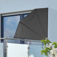 HI Balkongskjerm 1,2x1,2 m svart polyester