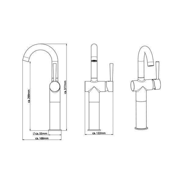 SCH&Uuml;TTE H&oslash;y servantkran CORNWALL 168 mm krom