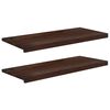 vidaXL Vinduplanker 2 stk. M&oslash;rk brun 100 x 40 x 2 cm Massiv b&oslash;ketre